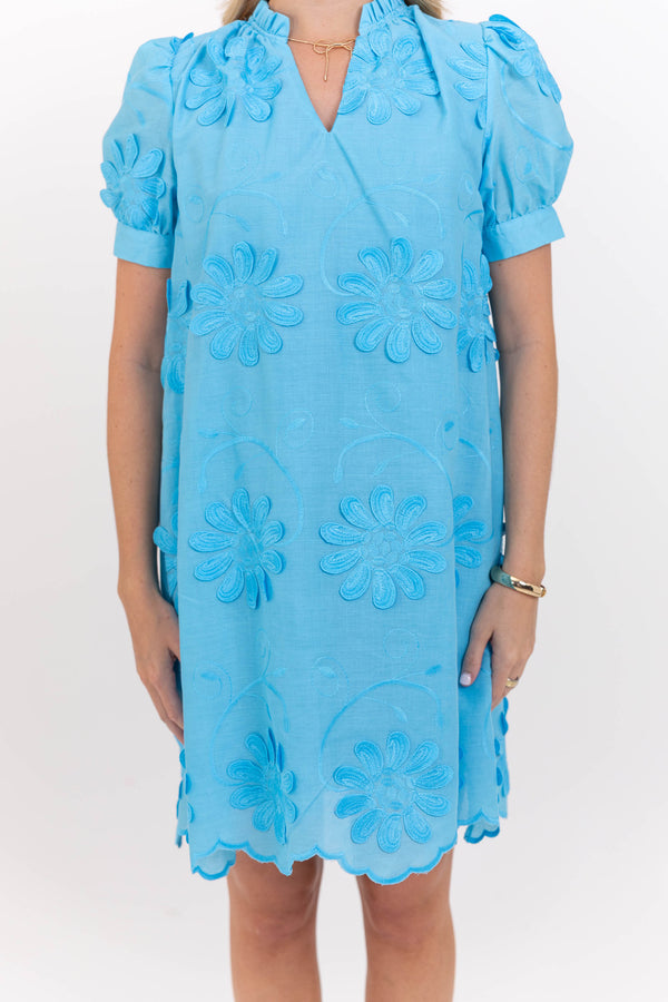 Sweet Season Blue Embroidered Dress, Medium - The Mint Julep Boutique | Women's Boutique Clothing Sweet Season Blue Embroidered Dress, Medium - The Mint Julep Boutique | Women's Boutique Clothing