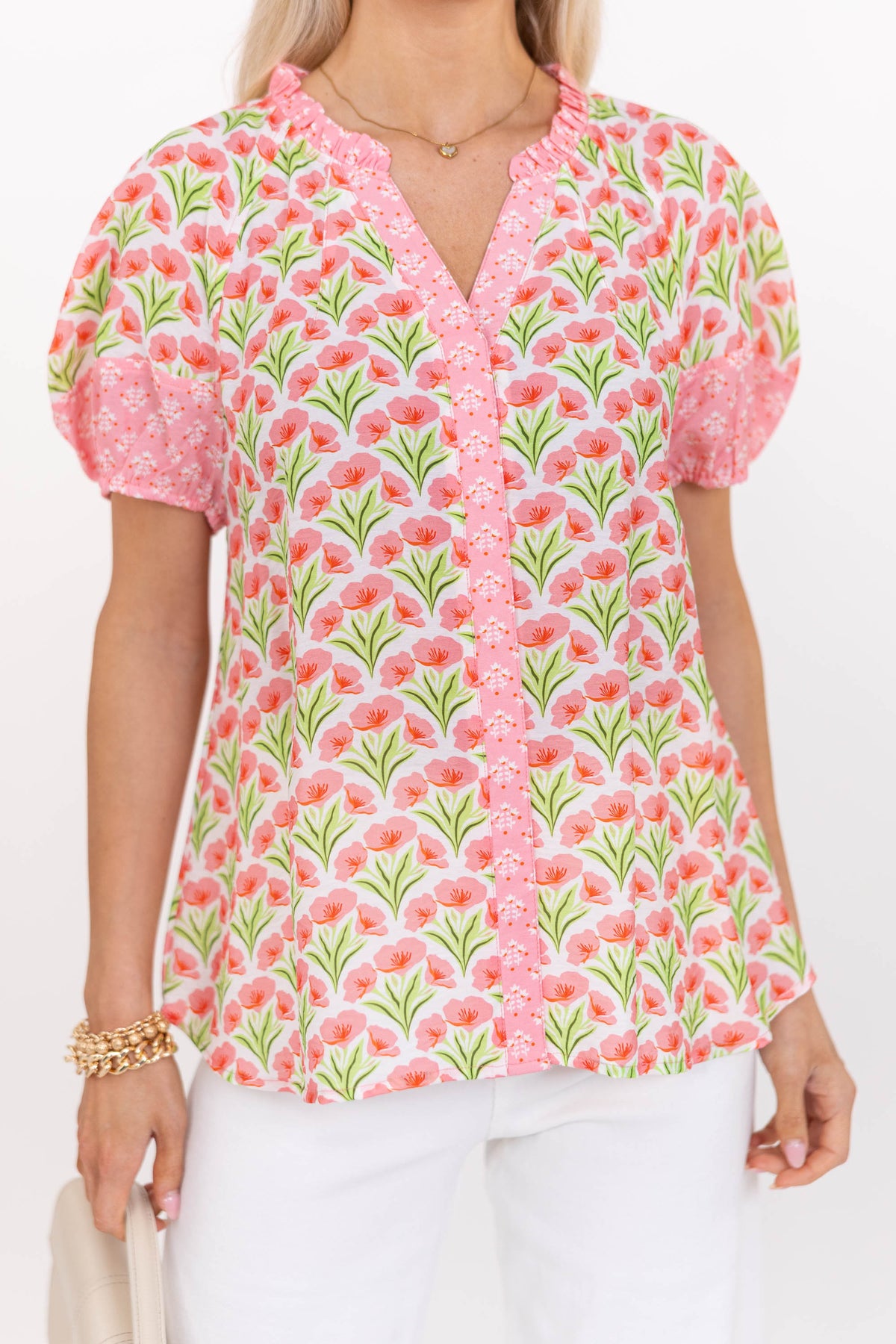 Day Well Spent Blush Floral Blouse – Shop the Mint