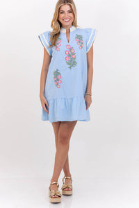 Hold This Moment Blue Medallion Dress
