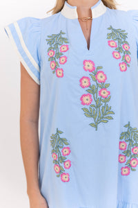 Hold This Moment Blue Medallion Dress