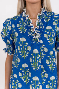 Soft Smiles Only Blue Ditsy Floral Blouse
