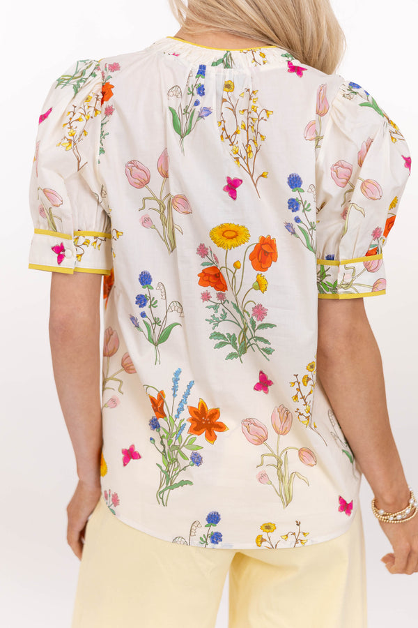Everything I Wanted Cream Floral Blouse