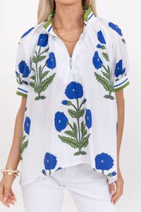 Easy Kind Of Pretty Blue Medallion Blouse