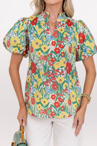 This Feels Promising Yellow Floral Blouse