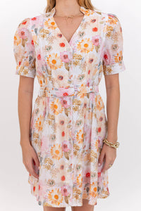 Just One More Reason Cream Ditsy Floral Dress