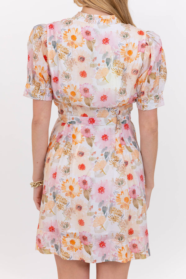 Just One More Reason Cream Ditsy Floral Dress