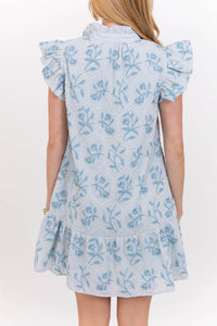 Gracefully Yours Mint Embroidered Shift Dress