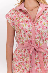 The Everyday Favorite Pink Floral Midi Dress