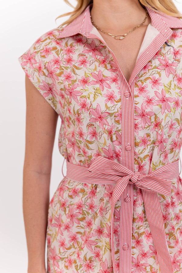 The Everyday Favorite Pink Floral Midi Dress