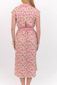 The Everyday Favorite Pink Floral Midi Dress