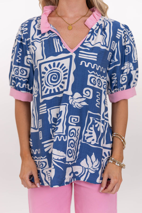 Twist & Shout Blue Blouse