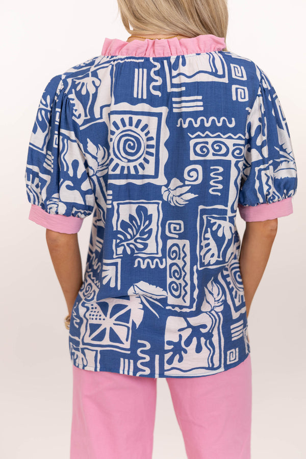 Twist & Shout Blue Blouse