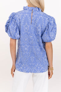 Nothing But Good Things Blue Eyelet Blouse