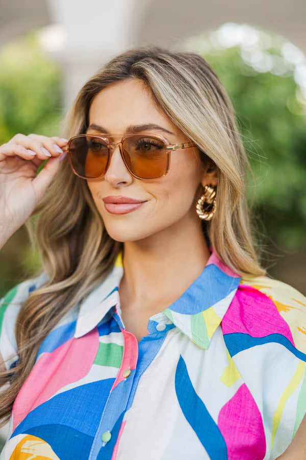 One More Reason Natural Aviator Sunglasses