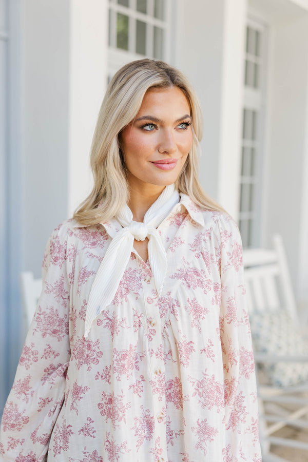 All The Right Reasons Cream Neck Scarf