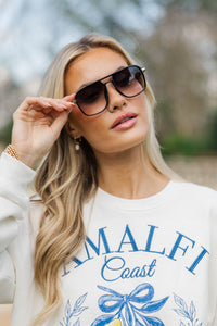 One More Reason Charcoal Aviator Sunglasses