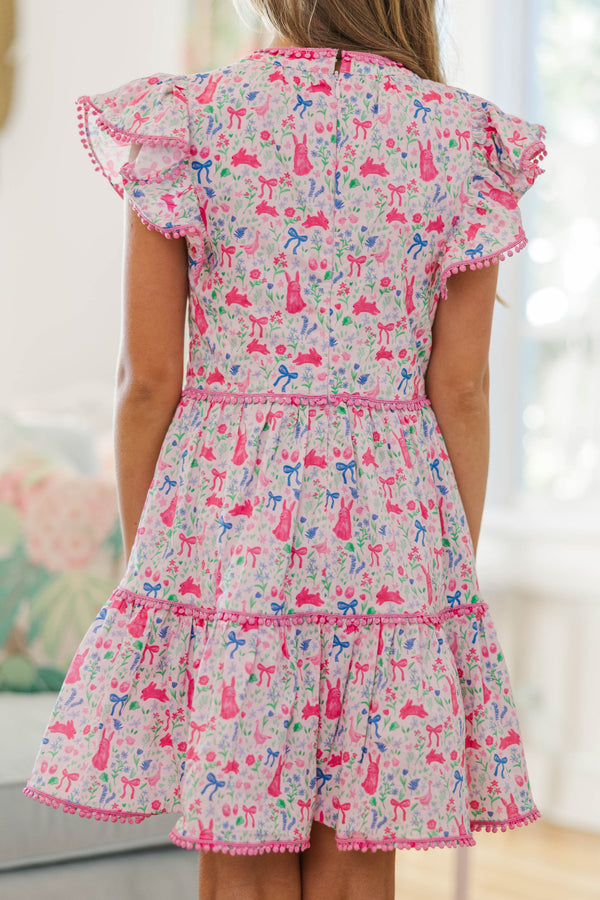 Girls: At This Time Pink Novelty Dress