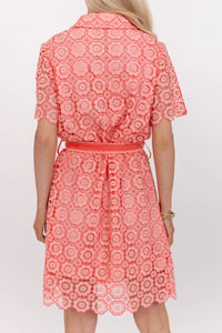 All Is Well Peach Lace Dress