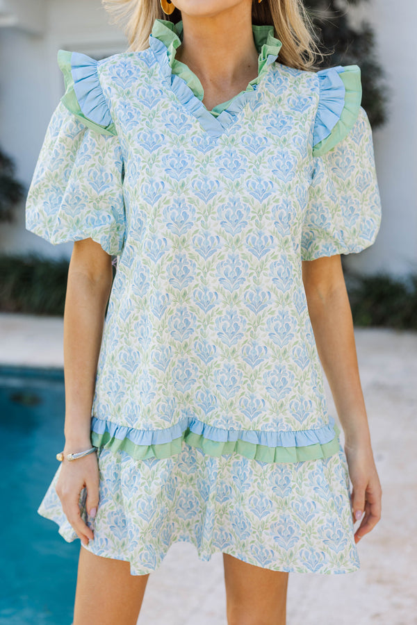 Keeps Getting Better Light Blue Watercolor Dress