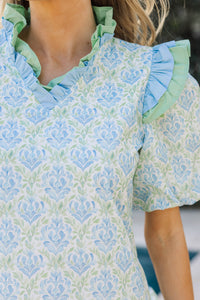 Keeps Getting Better Light Blue Watercolor Dress