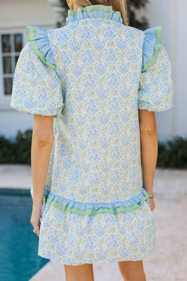 Keeps Getting Better Light Blue Watercolor Dress