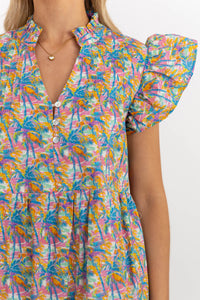 Real Love Pink Abstract Midi Dress