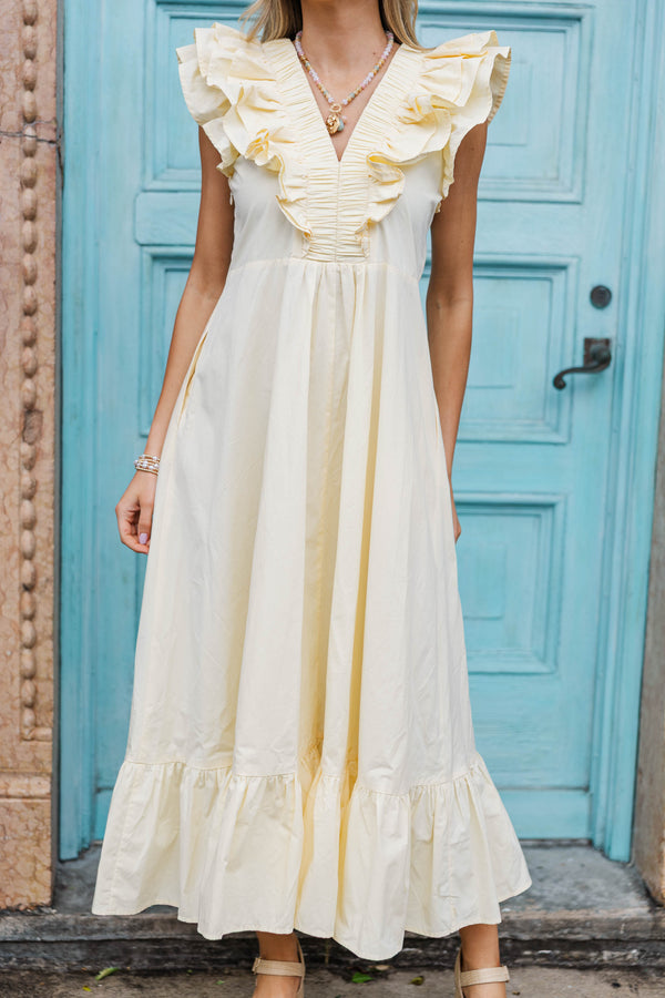 The Creative Yellow Midi Dress