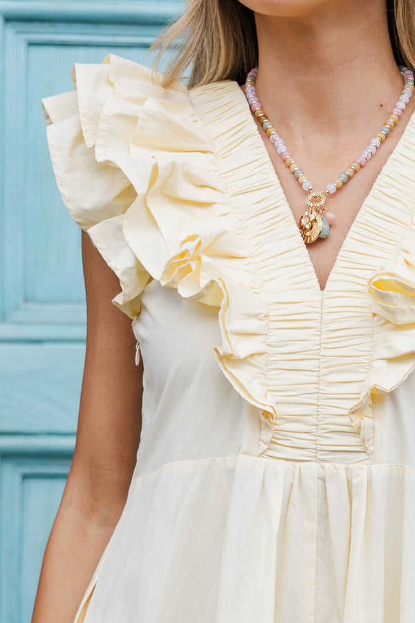 The Creative Yellow Midi Dress