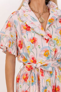 The Victorious Pink Floral Maxi Dress