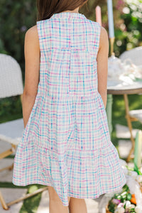 Girls: The Meridith Blue Gingham Dress