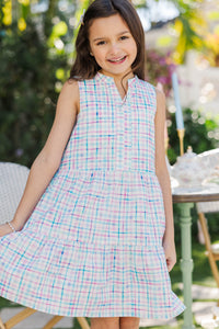 Girls: The Meridith Blue Gingham Dress