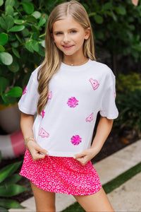 Girls: A Girly Look Hot Pink Leopard Athletic Skort