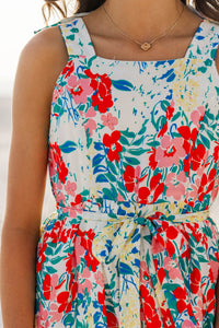 Girls: The Sansa Blue Floral Dress