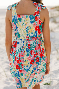 Girls: The Sansa Blue Floral Dress