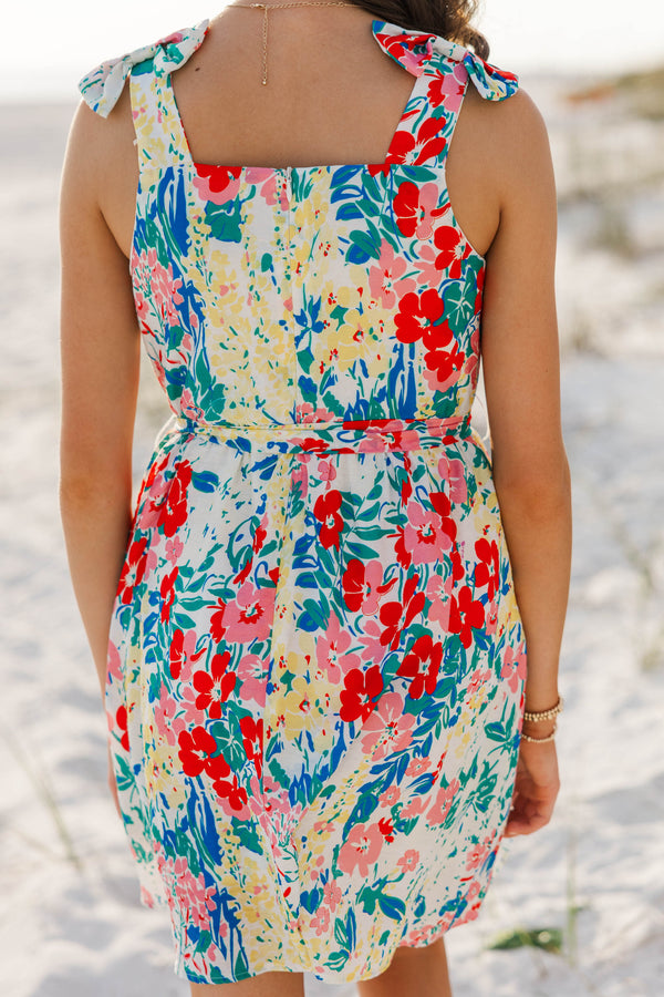 Girls: The Sansa Blue Floral Dress