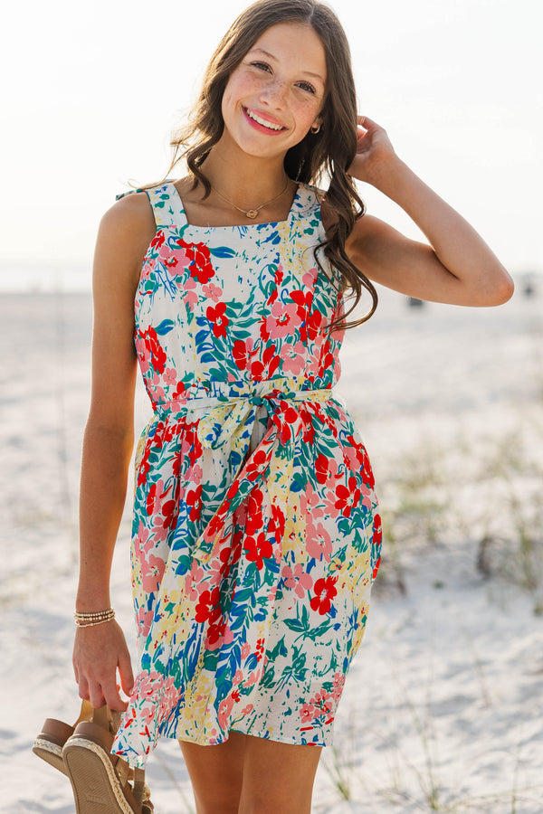 Girls: The Sansa Blue Floral Dress