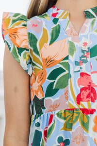 Girls: Make It Your Own Green Large Floral Midi Dress