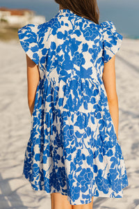Girls: Real Love Blue Large Floral Dress