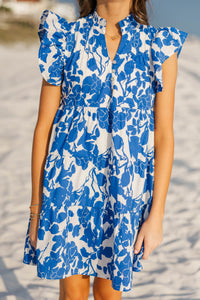 Girls: Real Love Blue Large Floral Dress
