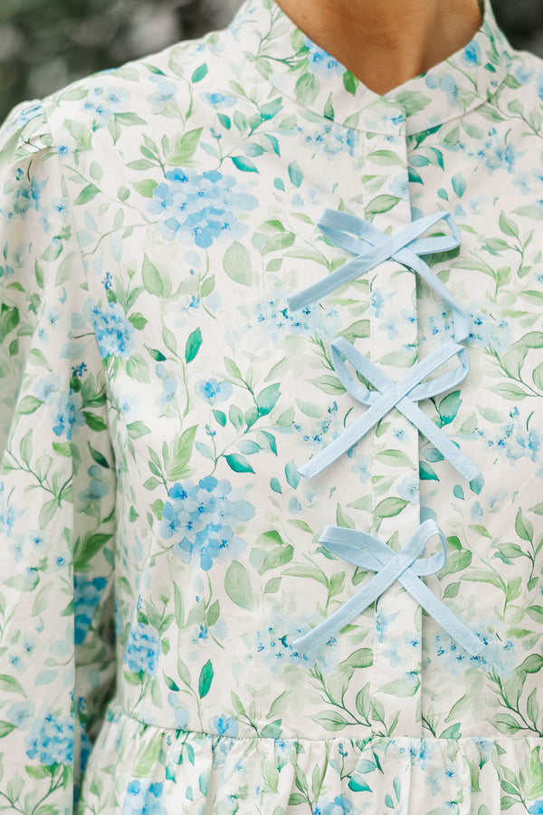 There's Always Hope Blue Chintz Dress