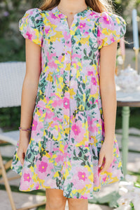 Girls: Perfect For You Pink Floral Dress