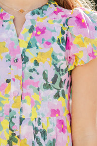 Girls: Perfect For You Pink Floral Dress