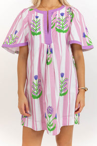 Just A Theory Pink Medallion Dress