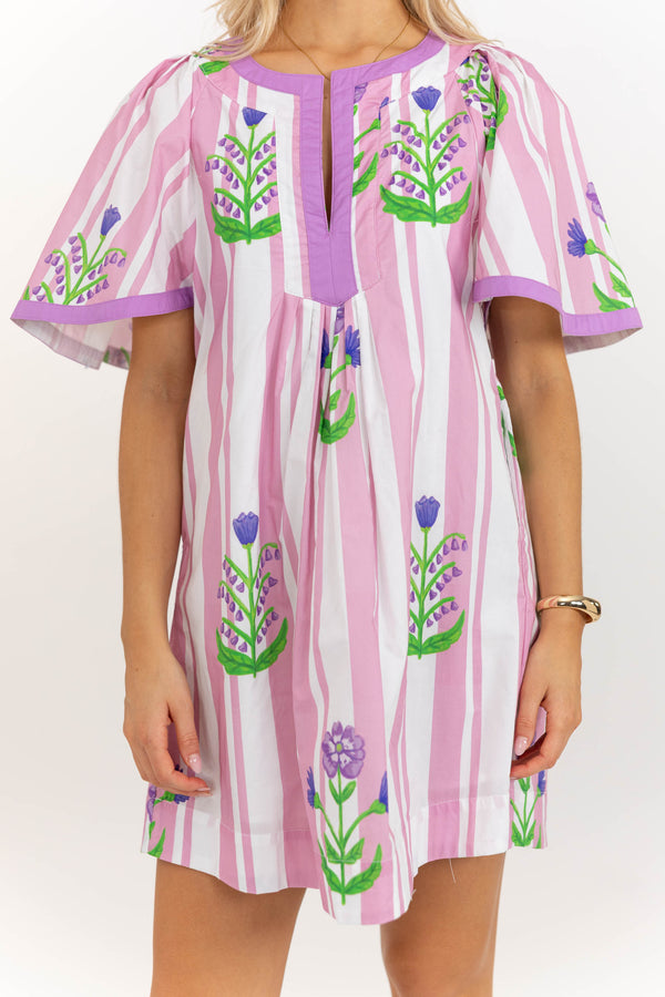 Just A Theory Pink Medallion Dress