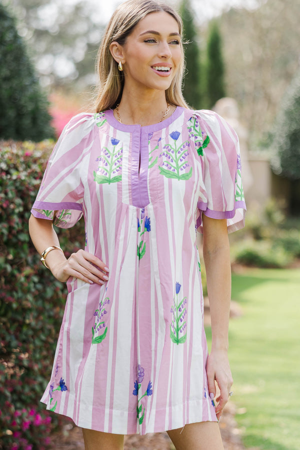 Just A Theory Pink Medallion Dress