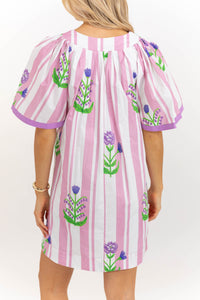 Just A Theory Pink Medallion Dress