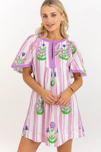 Just A Theory Pink Medallion Dress