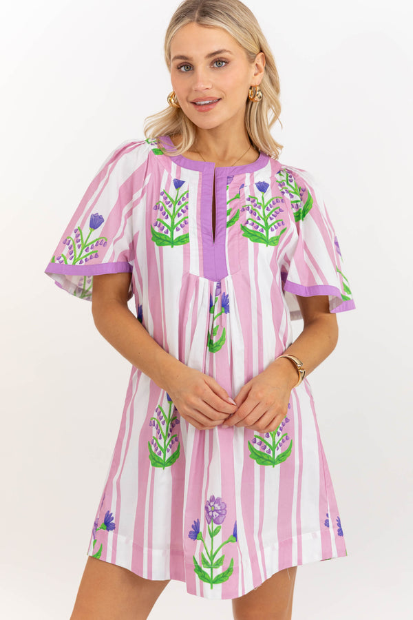 Just A Theory Pink Medallion Dress