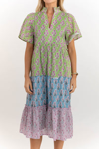 Feeling Your Best Green Medallion Midi Dress