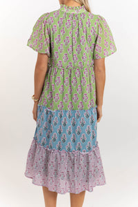 Feeling Your Best Green Medallion Midi Dress